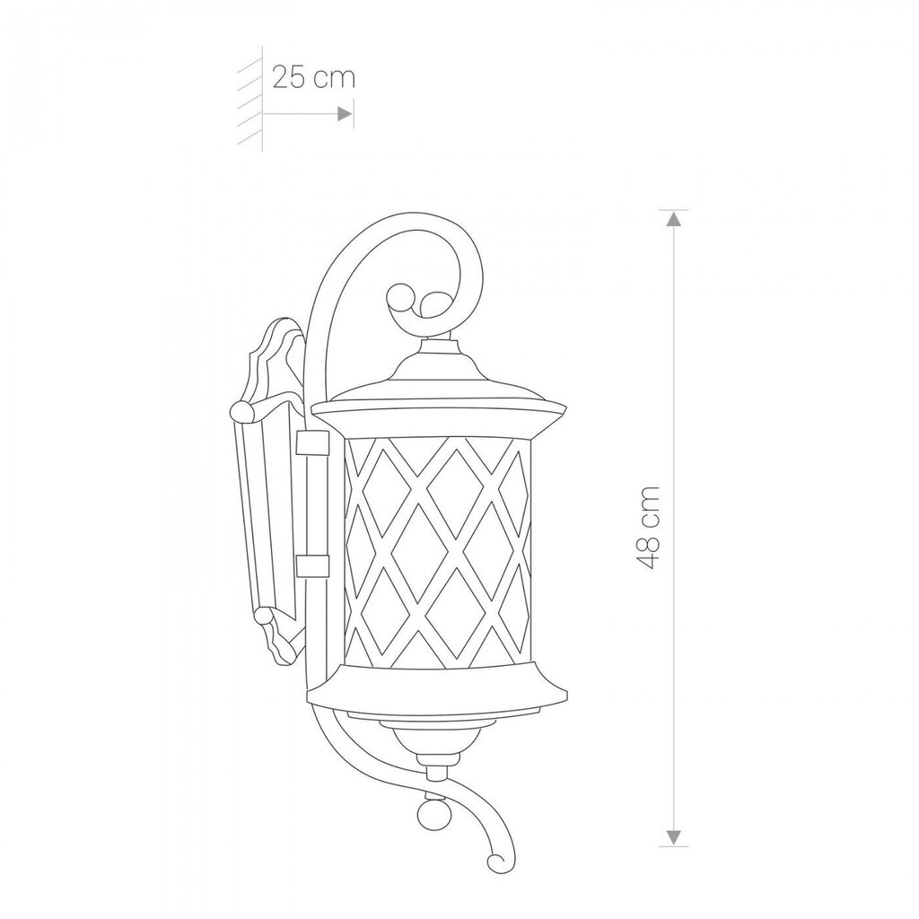 Nowodvorski Lighting seinavalgusti Lanter 6911 цена и информация | Seinavalgustid | kaup24.ee