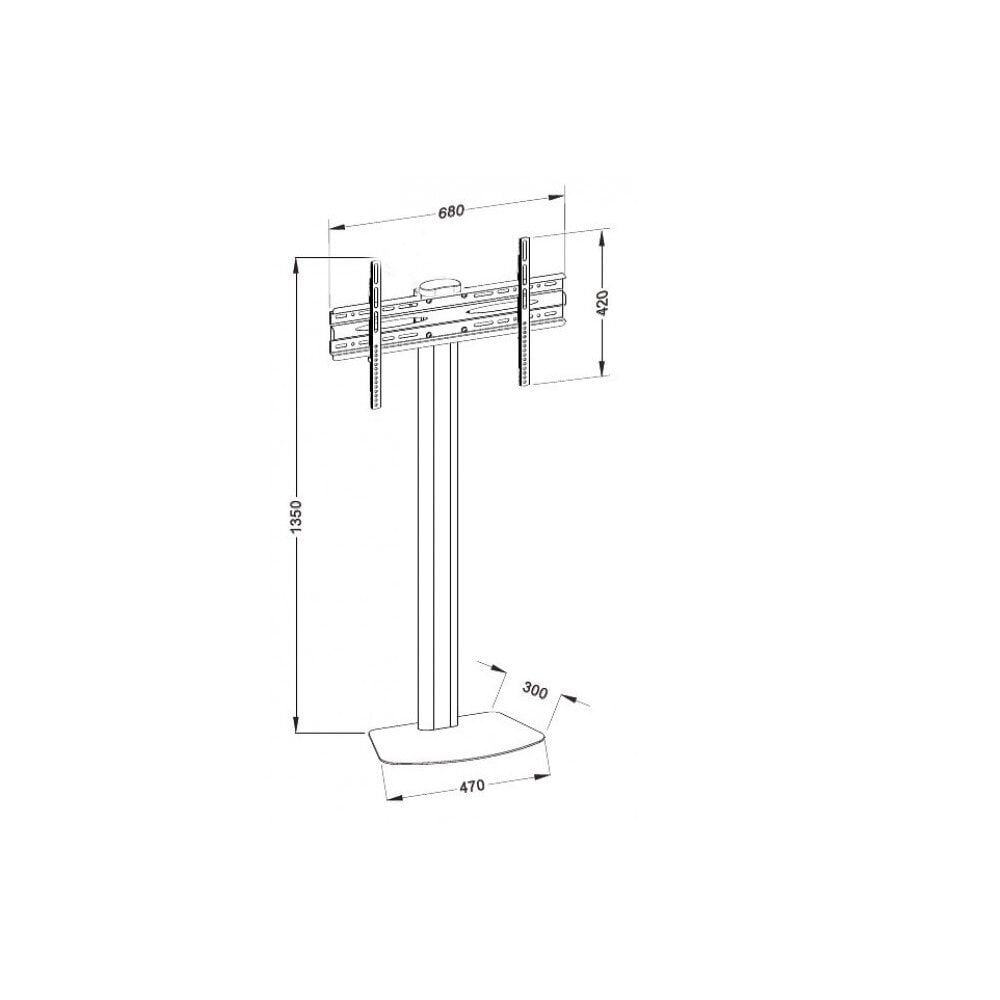 Alus Techly TV LED / LCD 32-55", 40 kg, põrandale kinnitatav hind ja info | Teleri seinakinnitused ja hoidjad | kaup24.ee