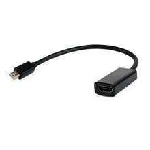 Интерфейсный переходник Gembird mini displayport 1.1-> HDMI, на кабеле, черный цена и информация | Адаптеры и USB-hub | kaup24.ee