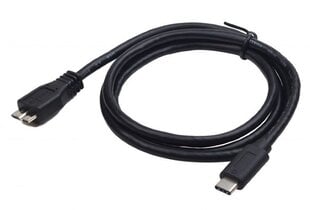 Коммуникационный кабель Gembird USB 3.0 для type-C BM/CM), 1 м, черный цена и информация | Кабели и провода | kaup24.ee