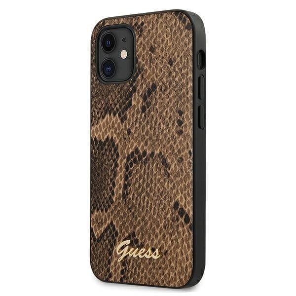 Guess GUHCP12SPUSNSMLBR iPhone 12 mini 5,4" brązowy/brown hardcase Script Python Collection цена и информация | Telefoni kaaned, ümbrised | kaup24.ee