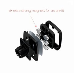 Swissten S-GRIP-M5-R1 Premium Universal Magnetic Car Panel Holder Black hind ja info | Mobiiltelefonide hoidjad | kaup24.ee