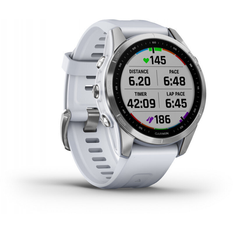 GPS-spordikell Garmin fēnix® 7S Hõbedane lubjakivitooni rihmaga : 010-02539-03 hind ja info | Nutikellad (smartwatch) | kaup24.ee