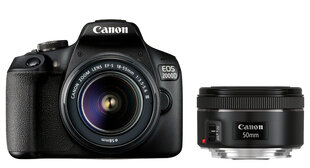Canon EOS 2000D + EF-S 18-55mm III + EF 50mm STM hind ja info | Fotoaparaadid | kaup24.ee