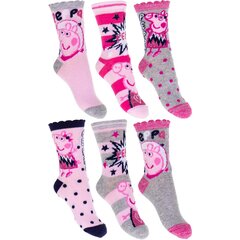 Tüdrukute sokid Peppa Pig, 3 paari цена и информация | Носки, колготки для девочек | kaup24.ee