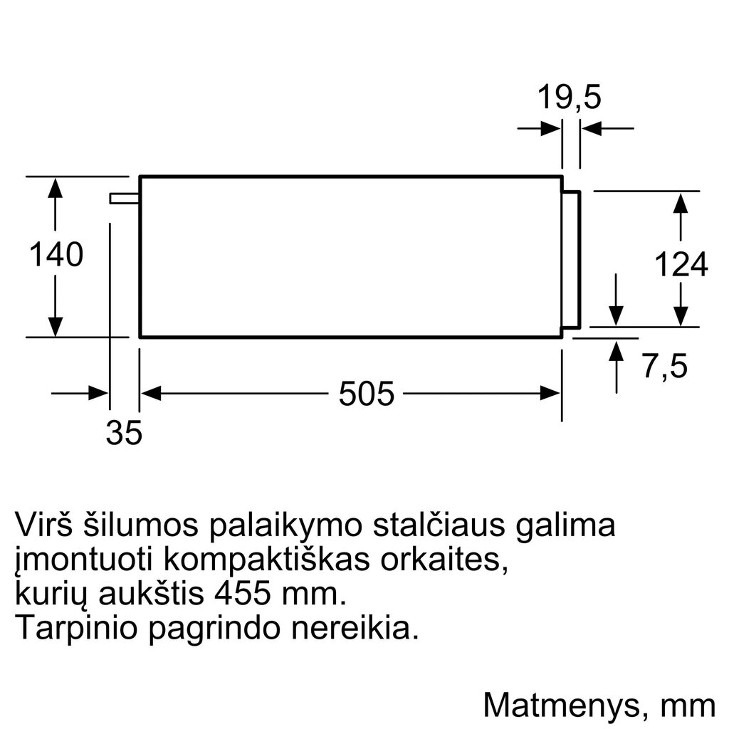 Sisseehitatud küttesahtel Bosch BIC510NB0 цена и информация | Kodumasinate lisatarvikud | kaup24.ee