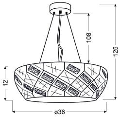 Candellux valgusti Glance 36 LED цена и информация | Люстры | kaup24.ee