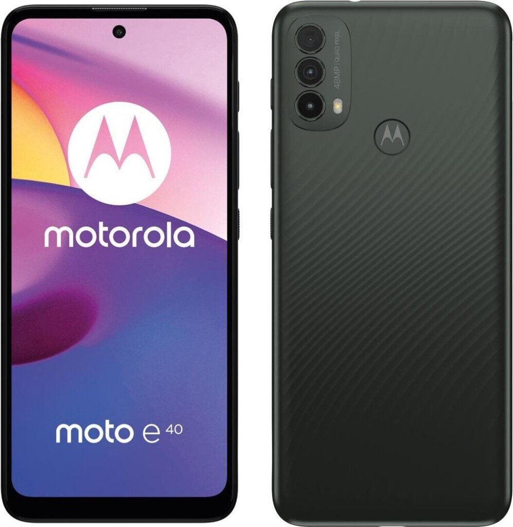 Motorola Moto e40 4G 64GB Dual SIM Carbon Gray цена и информация | Telefonid | kaup24.ee