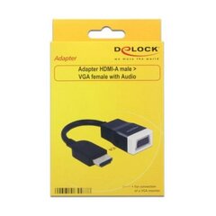 Delock 65587, HDMI-A M/VGA F Audio hind ja info | Kaablid ja juhtmed | kaup24.ee