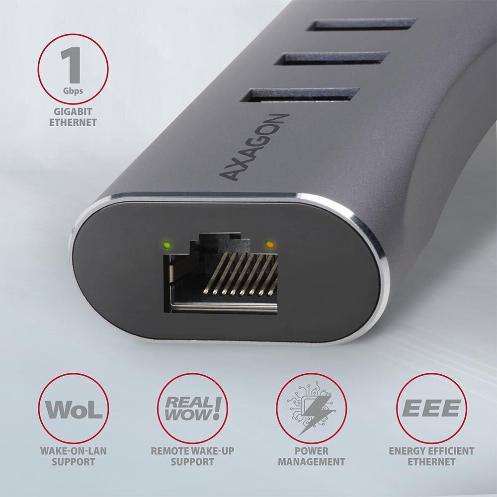 Axagon HMA-GL3AP цена и информация | USB jagajad, adapterid | kaup24.ee