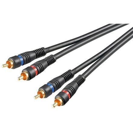 Kabel Goobay Kabel 2 x RCA / 2 x RCA Hight Quality OFC 1,5m (50032) цена и информация | Kaablid ja juhtmed | kaup24.ee