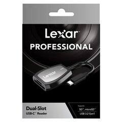 Адаптер Lexar LRW470U-RNHNG USB-C, Micro SD — USB 3.2 Gen1 цена и информация | Адаптеры и USB-hub | kaup24.ee