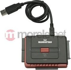 Переходник Manhattan USB 2.0 на SATA IDE/ATA 2,5/3,5" HDD/SSD BackUp цена и информация | Кабели и провода | kaup24.ee