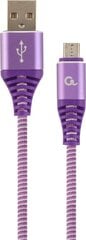 Gembird CC-USB2B-AMMBM-1M-PW USB-kaabel USB 2.0 Micro-USB B USB A violetne, valge цена и информация | Кабели и провода | kaup24.ee