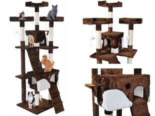 Кошачий домик, точилка для когтей Kitty Brown, 170 см, коричневая цена и информация | Когтеточки | kaup24.ee