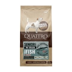 Quattro Small Breed Senior and Diet teraviljavaba kuivtoit väikest tõugu koertele koos valge kalaga, 7kg цена и информация | Сухой корм для собак | kaup24.ee