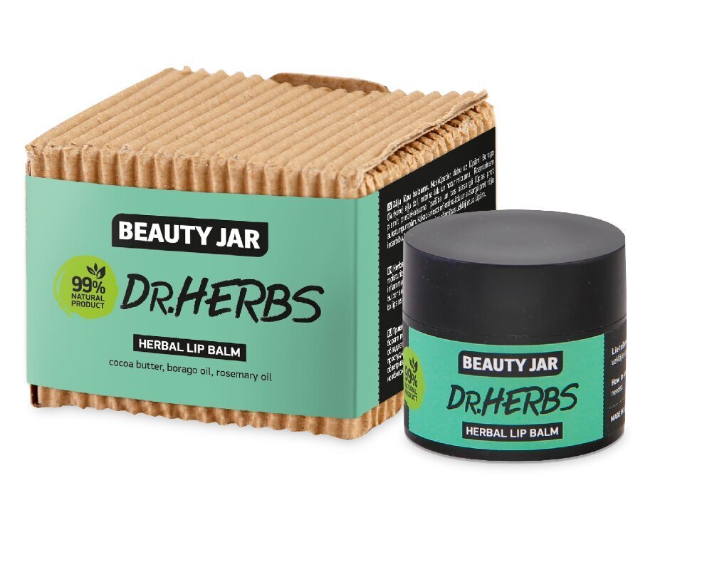 Huulepalsam Beauty Jar lip balm Dr.Herbs hind ja info | Huulepulgad, -läiked, -palsamid, vaseliin | kaup24.ee