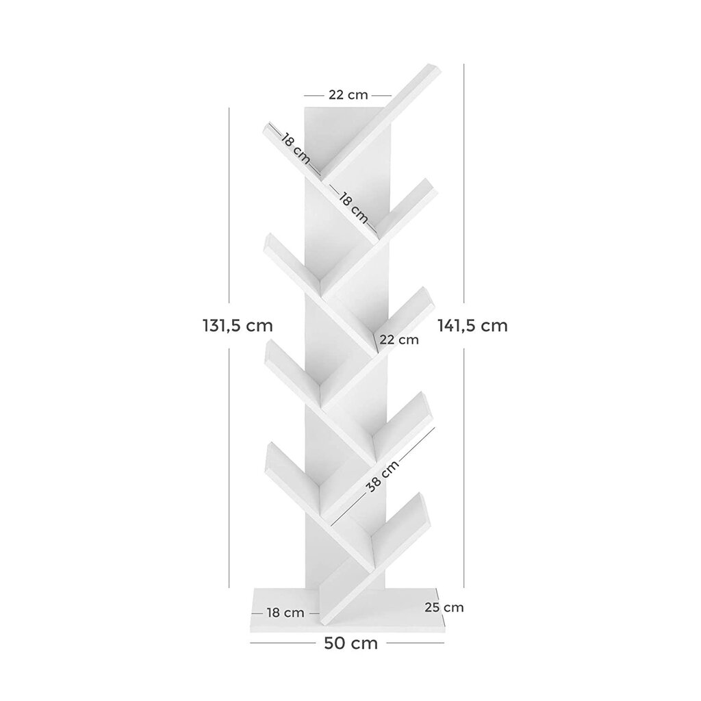 Eraldiseisev riiul LBC11WT1, valge hind ja info | Riiulid | kaup24.ee