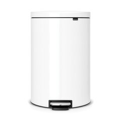 Pedaaliga urn, FlatBack+ 40L White цена и информация | Мусорные баки | kaup24.ee