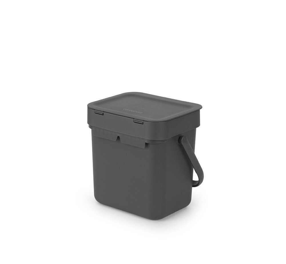 Prügiurn, Sort & Go 3L Grey hind ja info | Prügikastid | kaup24.ee