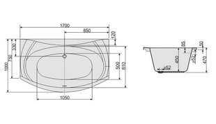 Vann Sanplast Avantgarde WP-AVII/EX hind ja info | Vannid | kaup24.ee