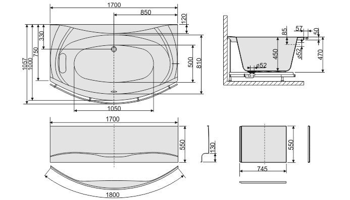 Vann Sanplast Avantgarde WP-AVII/EX hind ja info | Vannid | kaup24.ee