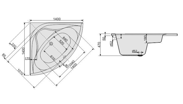 Vann Sanplast Avantgarde WS-AVII/EX hind ja info | Vannid | kaup24.ee