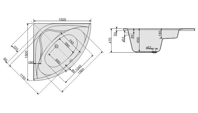 Vann Sanplast Avantgarde WS-AVII/EX hind ja info | Vannid | kaup24.ee