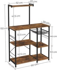 Köögiriiul - kapp KKS35X, pruun/must цена и информация | Кухонные шкафчики | kaup24.ee