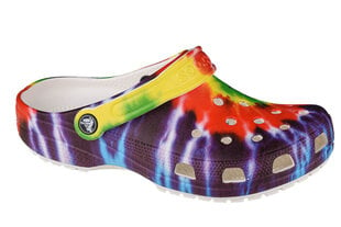 Naiste plätud Crocs Classic Tie-Dye Graphic Clog 205453-90H, erinevad värvid цена и информация | Шлепанцы, тапочки для женщин | kaup24.ee