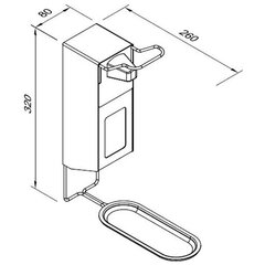 Faneco 500 ml küünarnuki dosaator desinfitseerimiseks цена и информация | Аксессуары для ванной комнаты | kaup24.ee