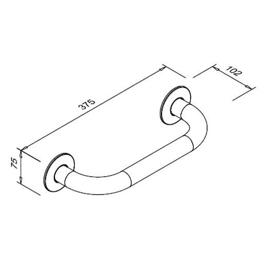 Käetugi invaliididele 300 mm, valge цена и информация | Vannitoaseadmed puuetega inimestele | kaup24.ee