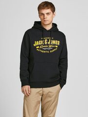 JACK & JONES meeste dressipluus 12189736*02, must hind ja info | Meeste pusad | kaup24.ee