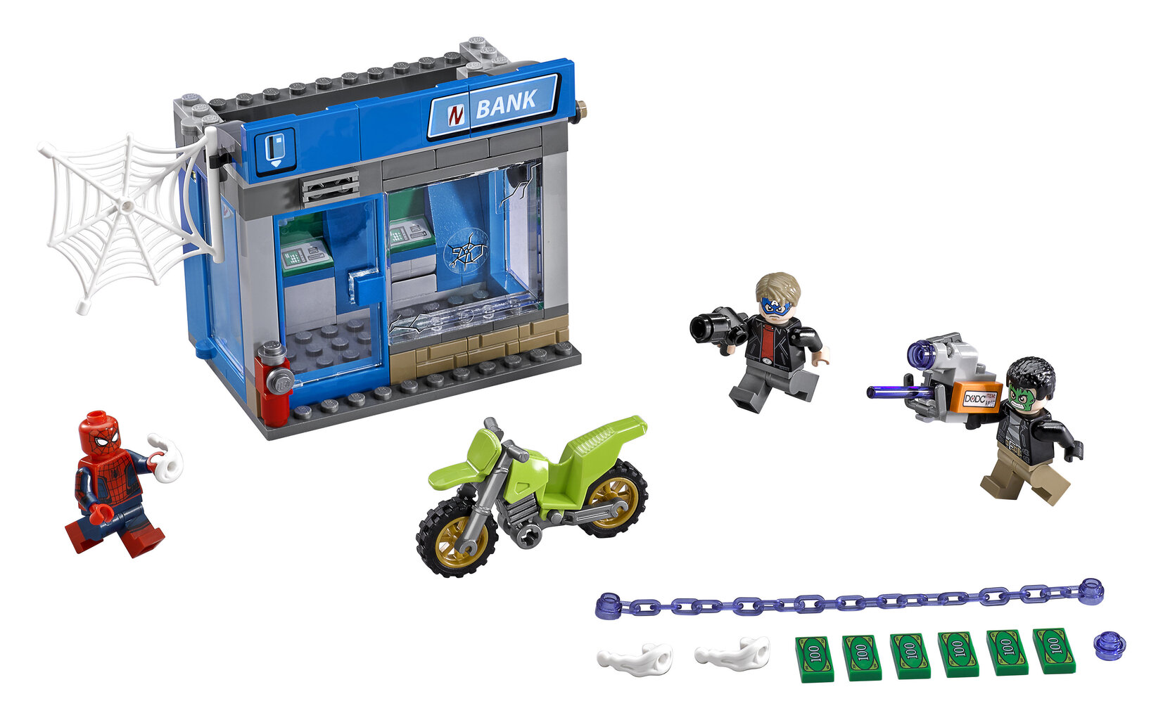 76082 LEGO® SUPER HEROES ATM -röövlite lahing цена и информация | Klotsid ja konstruktorid | kaup24.ee