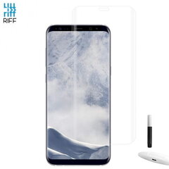 Riff Full Cover UV Lamp + Nano Glue karastatud klaas Samsung Galaxy S9 Plus (G965) koos klaasi / liimi / UV-lambiga hind ja info | Ekraani kaitsekiled | kaup24.ee