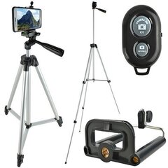 RoGer Tripod Stand / Bluetooth Remote Control / Black цена и информация | Моноподы для селфи («Selfie sticks») | kaup24.ee