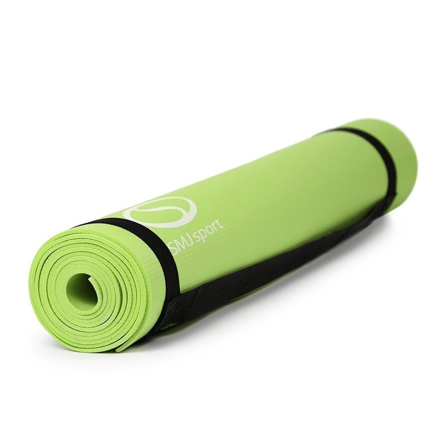 Joogamatt SMJ Yoga Mat, 173x61x0,3 cm, roheline hind ja info | Joogamatid | kaup24.ee