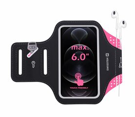 Swissten Armbag Case for phones up to 6 inches Pink hind ja info | Mobiiltelefonide hoidjad | kaup24.ee