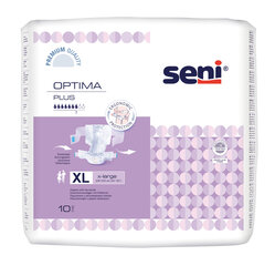 Подгузники Seni Optima Plus с эластичным поясом, XL размер, 10 шт. цена и информация | Подгузники, прокладки, одноразовые пеленки для взрослых | kaup24.ee