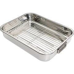 Roostevaba ahjupann restiga KitchenCraft, 40 x 30 x 8 cm цена и информация | Формы, посуда для выпечки | kaup24.ee