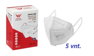Kaitsev respiraator FFP2, 5 kihti, Leedu, CE, 5 tk цена и информация | Аптечки | kaup24.ee