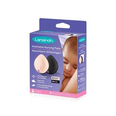 Прокладки для груди Lansinoh® Washable, 8 шт., розовые/черные цена и информация | Средства гигиены для мам | kaup24.ee