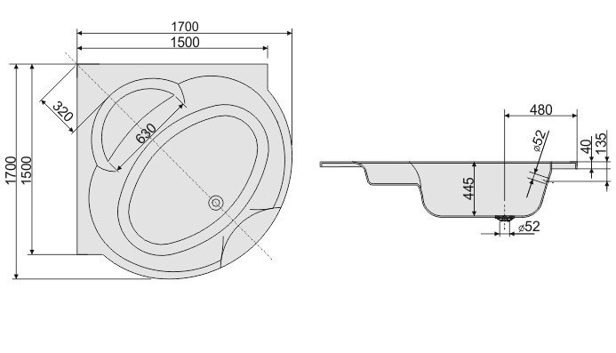 Vann Sanplast Altus WS-ALT/EX 170 hind ja info | Vannid | kaup24.ee