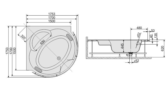 Vann Sanplast Altus WS-ALT/EX 170 hind ja info | Vannid | kaup24.ee