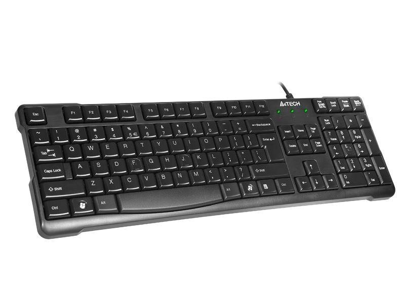 Klaviatuur A4-Tech KR-750 USB Black, US hind ja info | Klaviatuurid | kaup24.ee