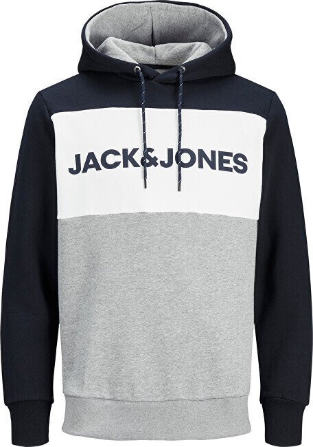 JACK & JONES meeste dressipluus 12172344*01, tumesinine/valge цена и информация | Meeste pusad | kaup24.ee