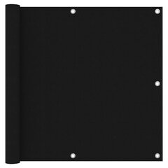 vidaXL rõdusirm, must, 90 x 600 cm, oxford-kangas hind ja info | Päikesevarjud, markiisid ja alused | kaup24.ee