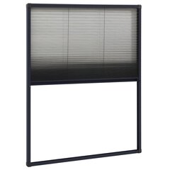 vidaXL plisseeritud putukavõrk aknale alumiinium antratsiit 60x80 cm hind ja info | Sääsevõrgud, putukavõrgud | kaup24.ee