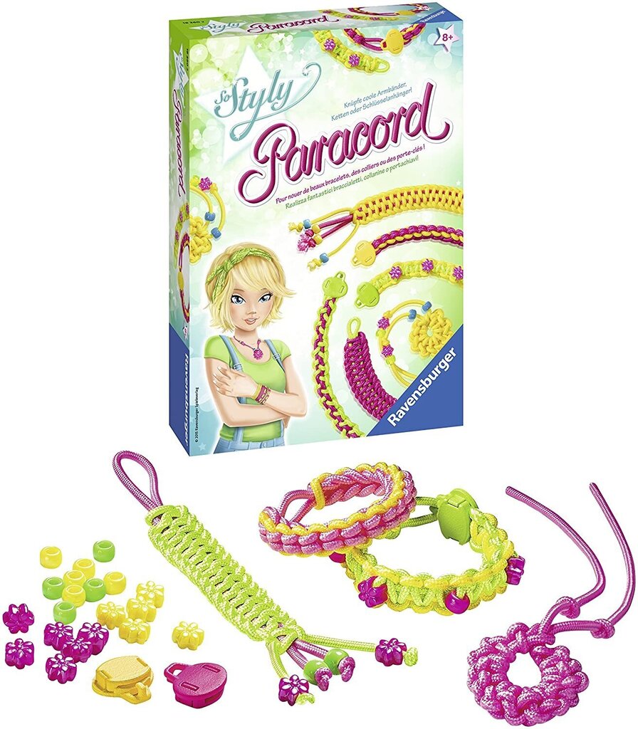 Näputöö Paracord - Komplekt käevõrude valmistamiseks Ravensburger, LI R18260 цена и информация | Arendavad mänguasjad | kaup24.ee