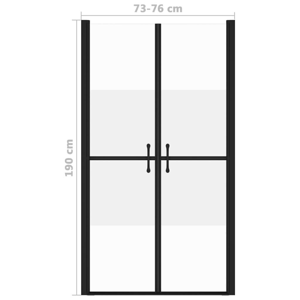 vidaXL dušinurga uks, poolmatt, ESG, (73-76)x190 cm hind ja info | Dušikabiinid | kaup24.ee